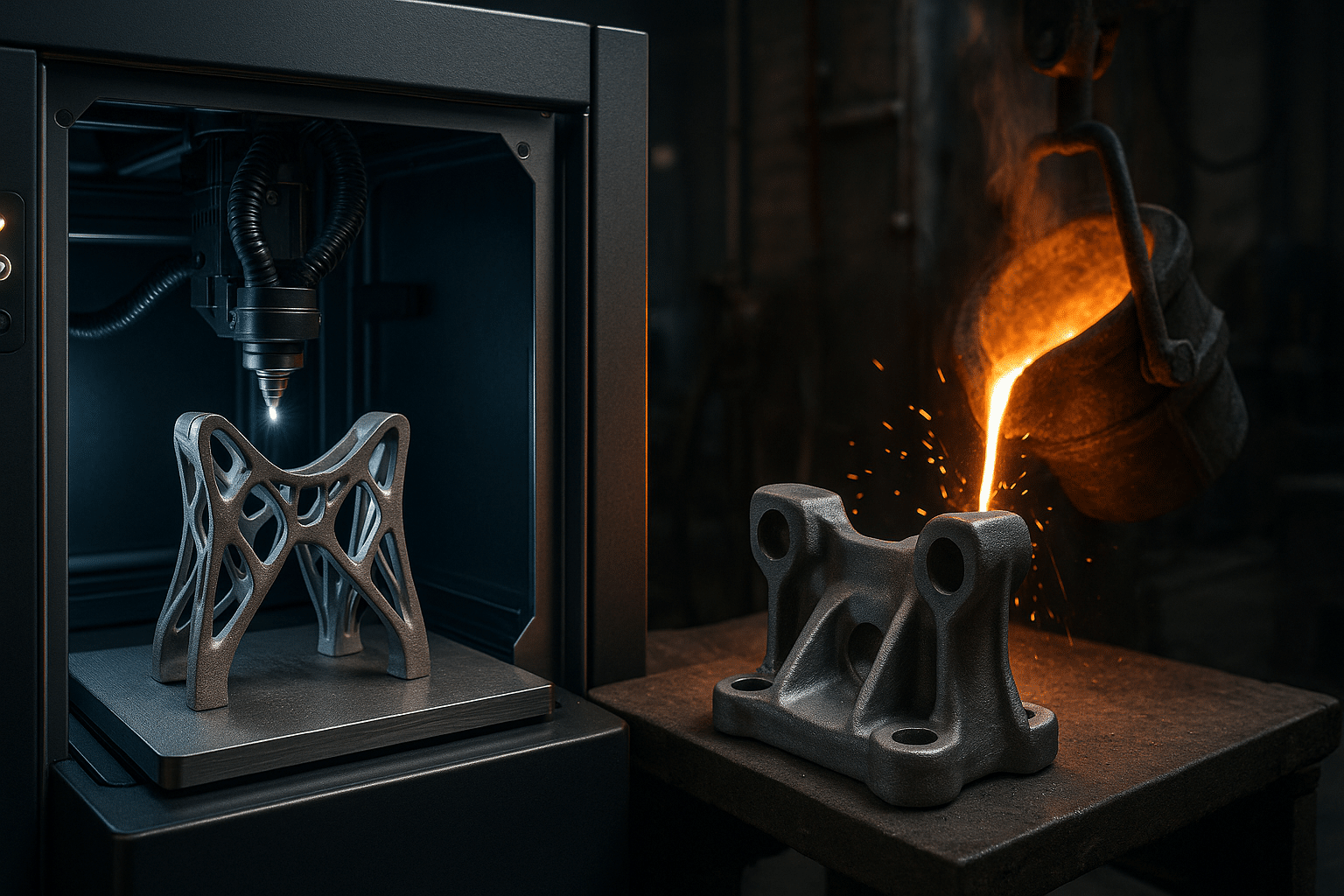 impression 3D vs fonderie petites séries - illustration